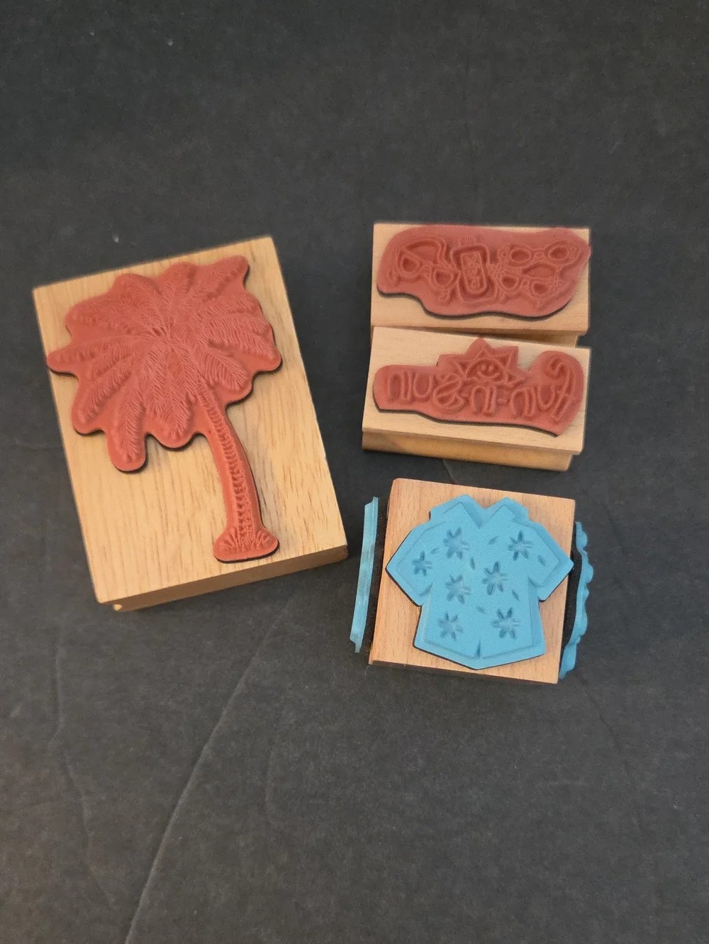 Fun in the Sun Wooden Stamp Set - 8 Stamp Set